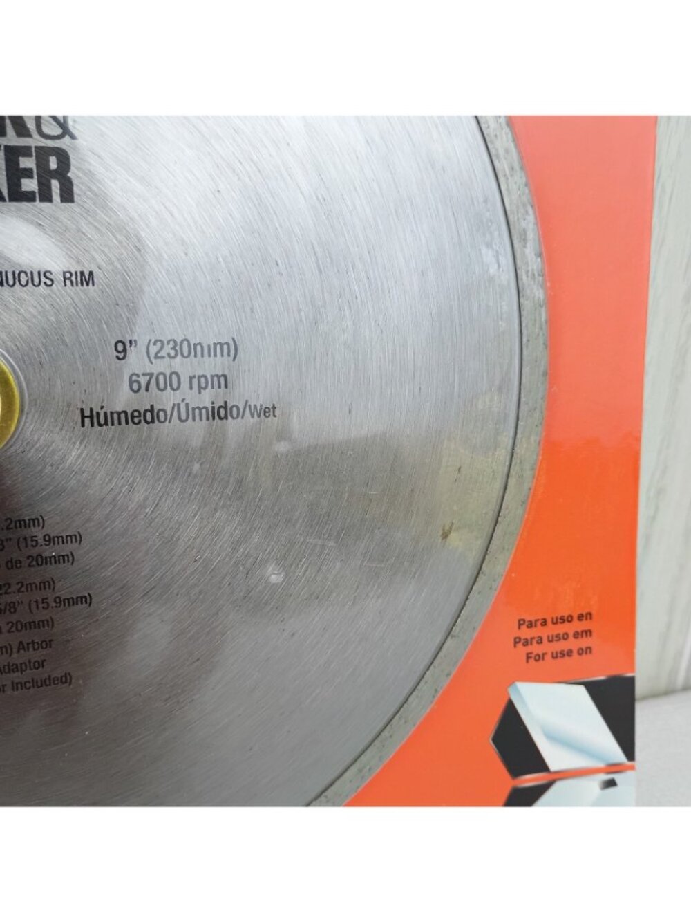 9" Diamond Saw Blade Continuous Rim for Porcelain Tile Granite Marble Stone - Picture 2 of 7